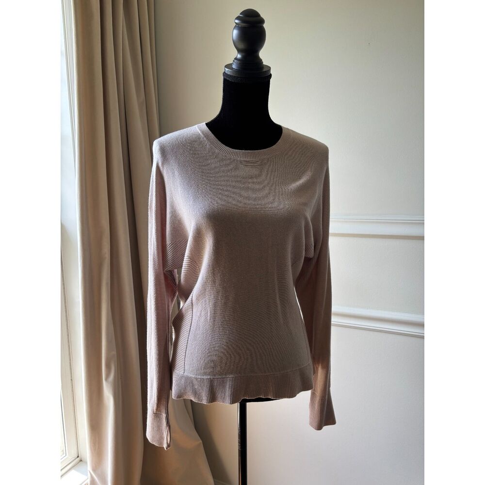 Lululemon Blush Beige Cashmere Blend Knit Sweater w/ Thumbholes 6